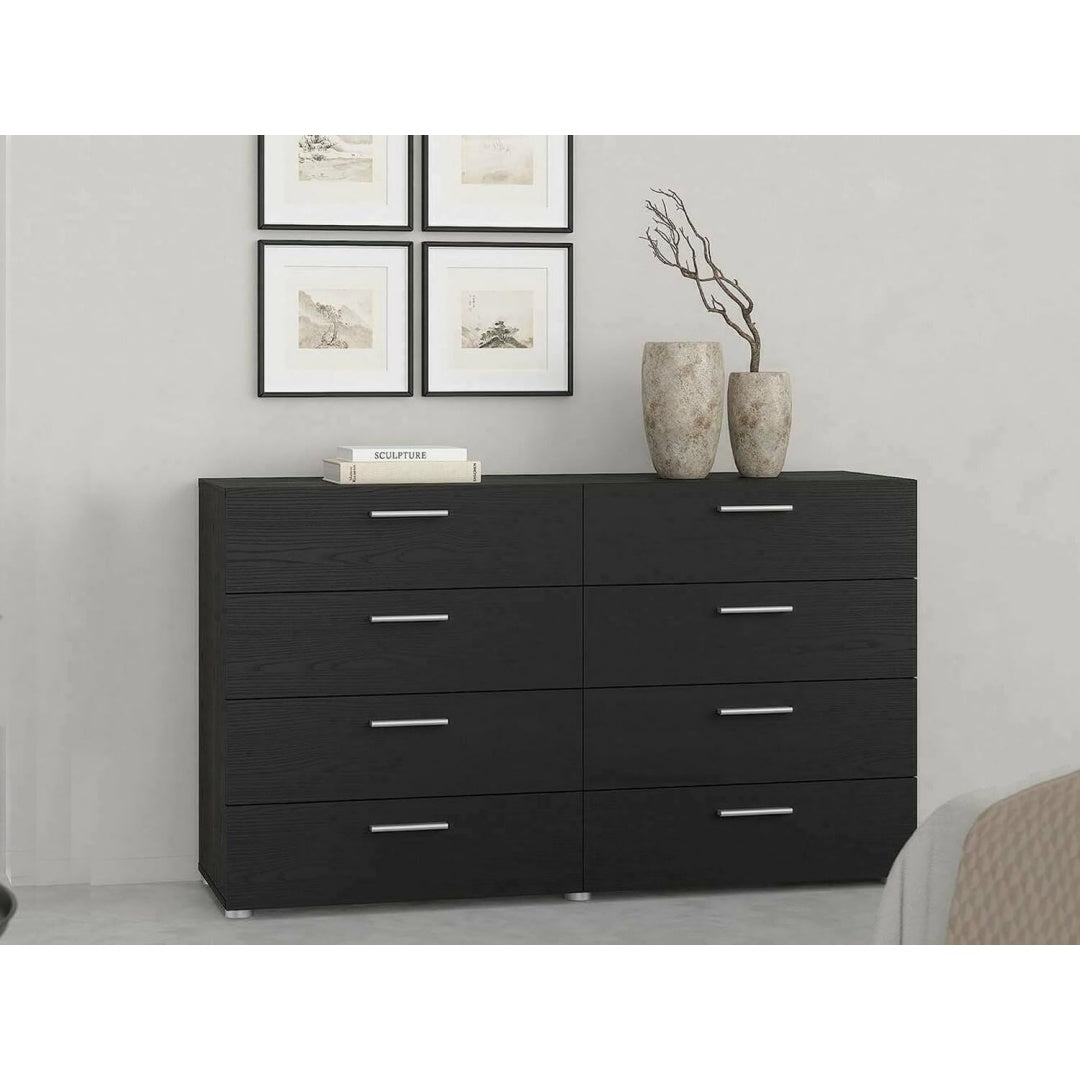 Commode au design contemporaine gris structure metallique