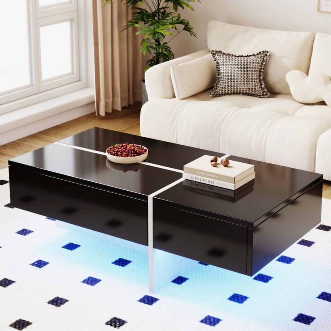Design moderne table basse gris clair 100 x 50 x 34.5 cm