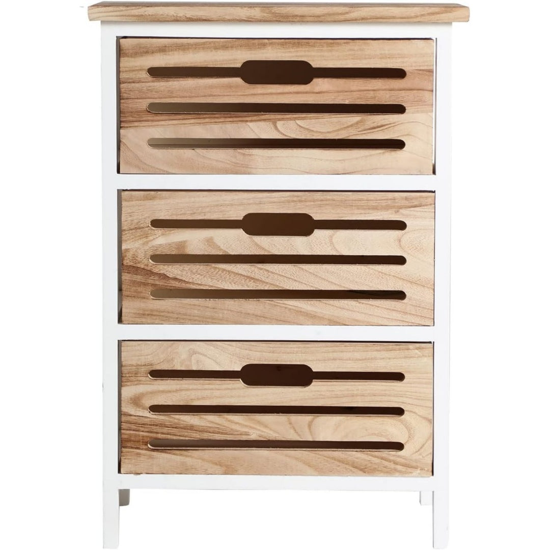 Commode marron pour chambre 3 tiroirs