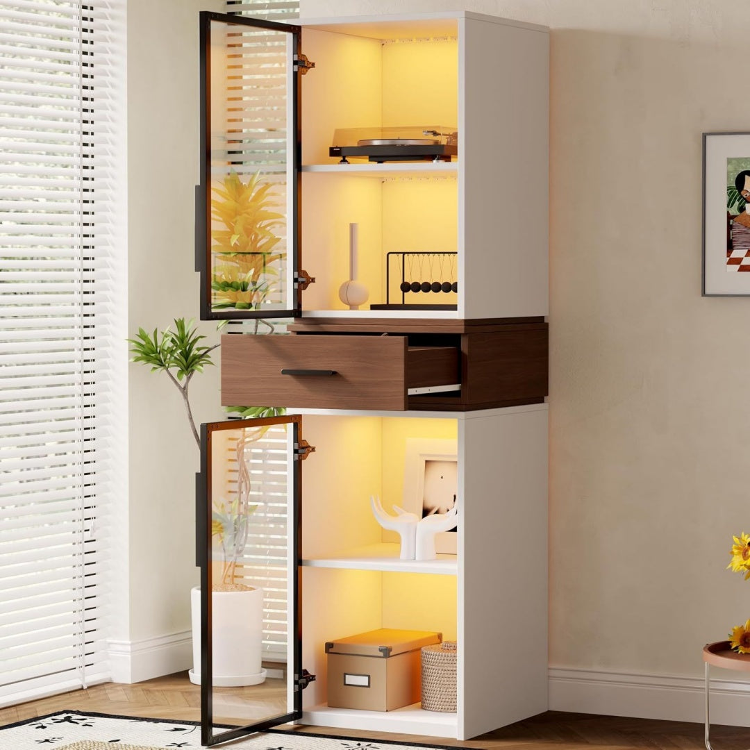 Vitrine marron 40 cm, de rangement pratique