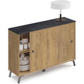 Buffet en chene, marron, contemporain (87 x 120 x 40 cm)