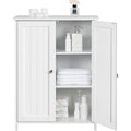 Meuble sur pied en verre gris clair, etageres reglables, rangement pratique