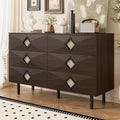 Buffet en MDF et rotin bordeaux