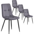 Grise chaise 75 x 120 x 72 cm, allure contemporaine velours