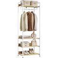 Penderie sur pied gris clair en bois