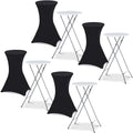 Table pliable gris 60 x 60 x 105, avec portes vitrees