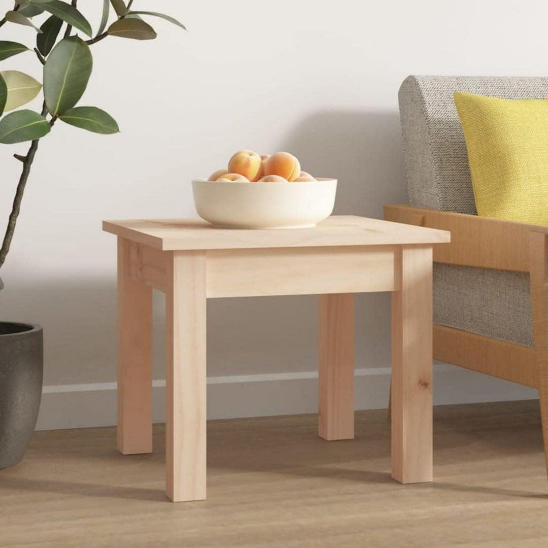 Table basse minimaliste pin marron 35 x 35 x 30 cm