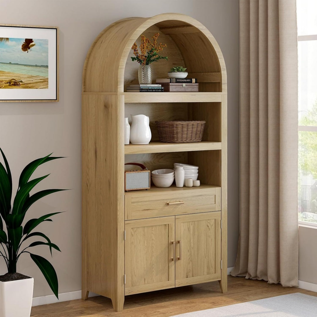 Compact, armoire colonne en bois style rustique