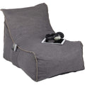Moderne pouf poire gris fonce