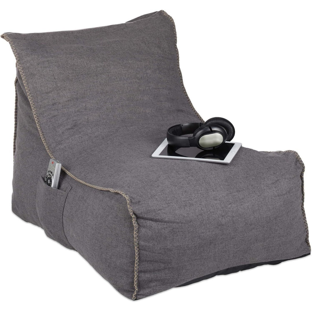 Moderne pouf poire gris fonce