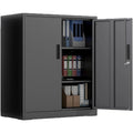 Meuble de rangement gris fonce structure en acier pour le salon