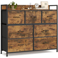 Commode esprit rustique marron, rangement, 5 tiroirs
