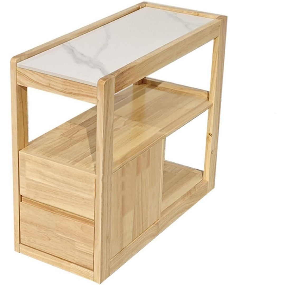 Buffet en rotin, marron, contemporain et rangement pratique