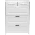 Armoire a chaussures gris clair 80 x 24 x 120 cm 3 tiroirs moderne