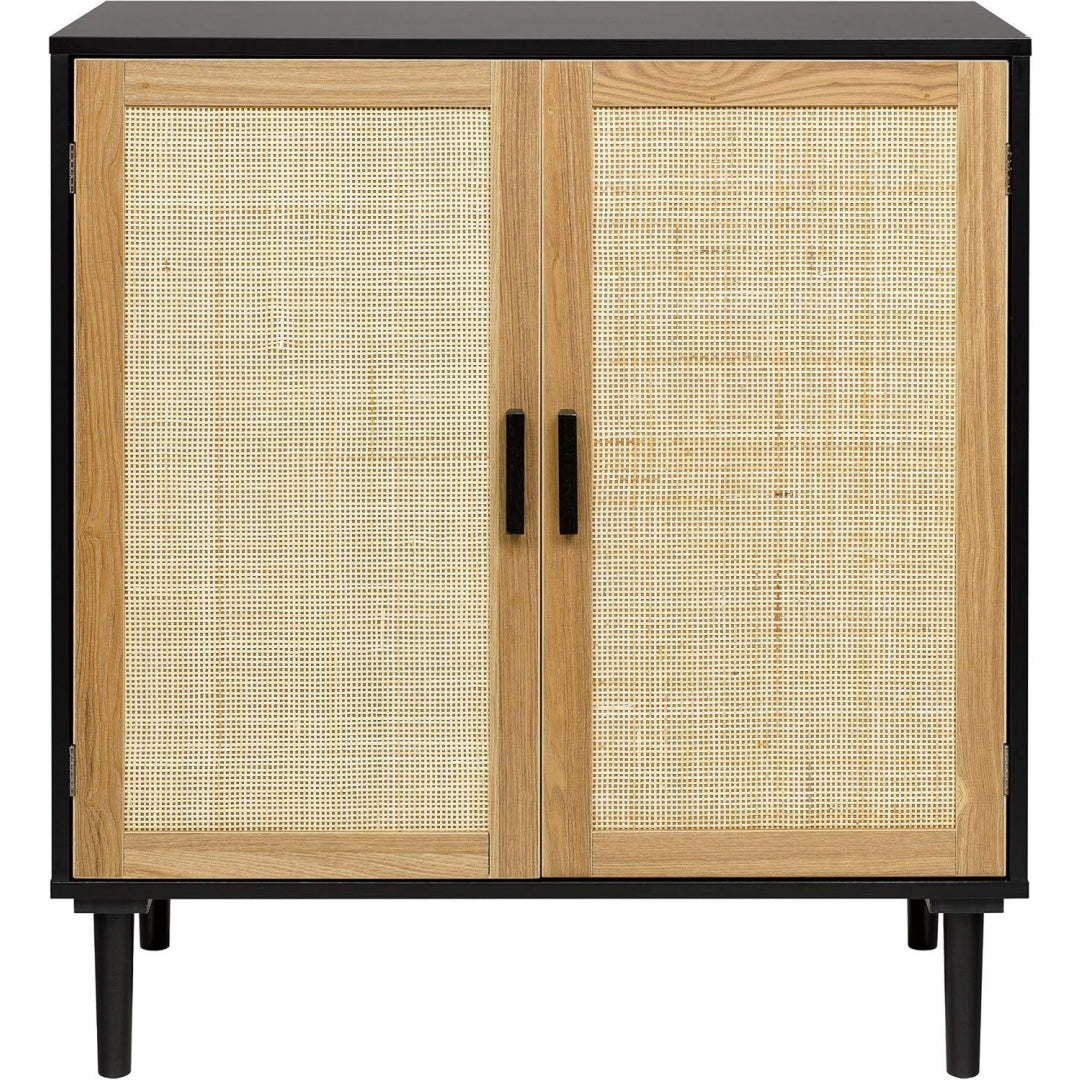 Intemporel, vaisselier creme en bois multifonctionnel
