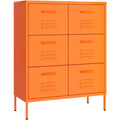 Armoire au design moderne orange structure en acier