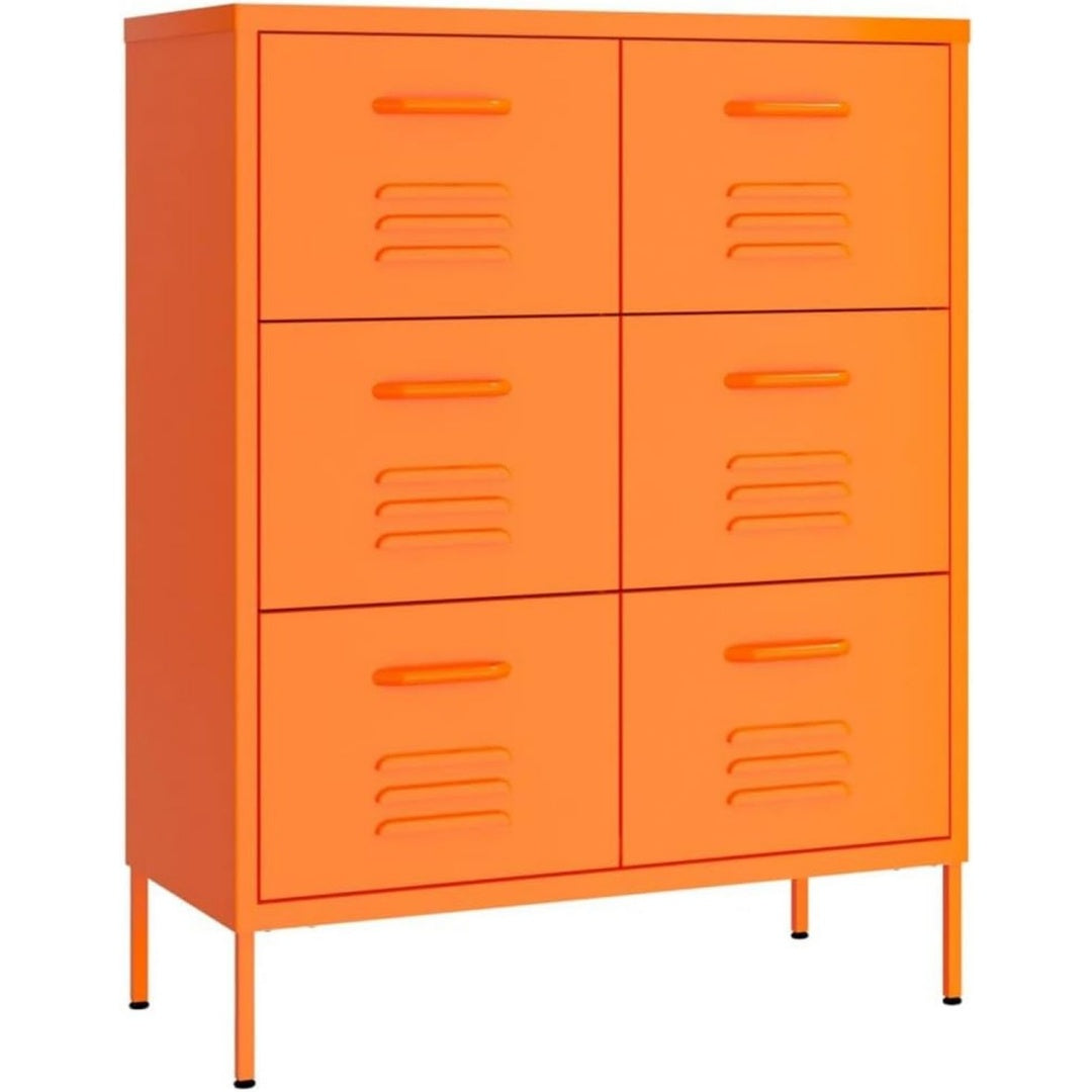 Armoire au design moderne orange structure en acier