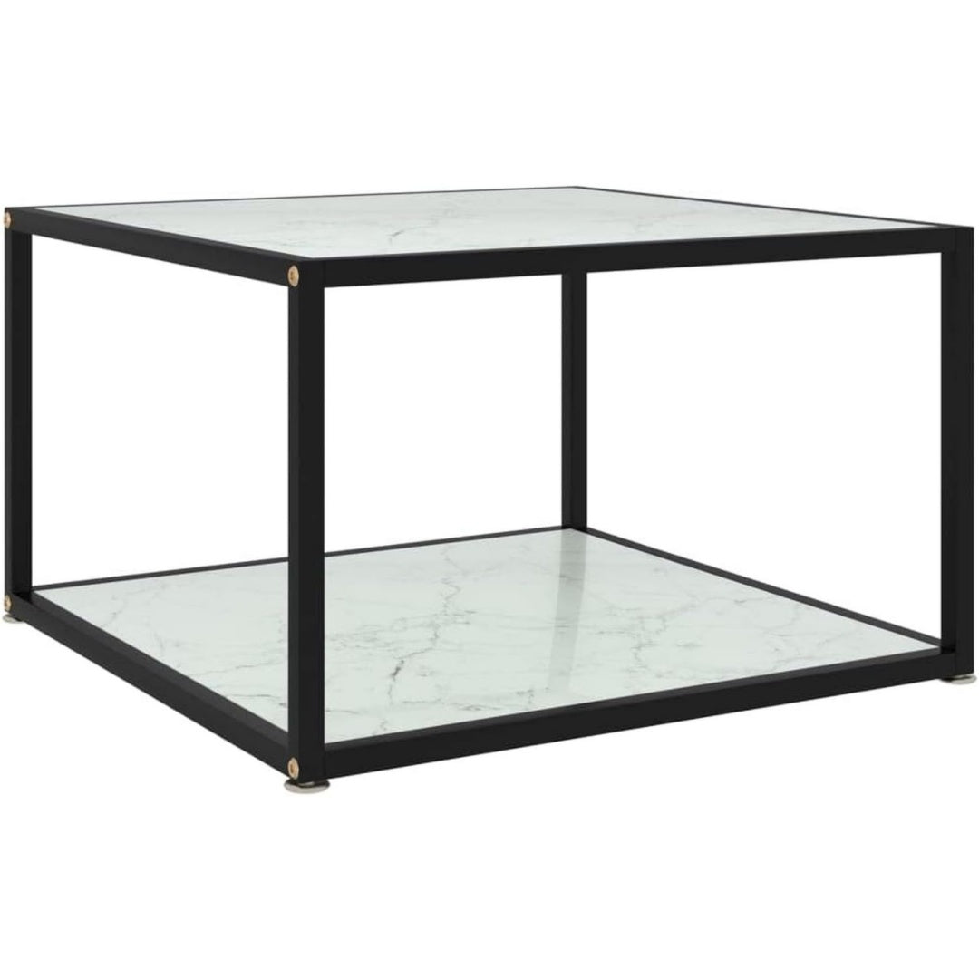 Table basse gris astucieux verre trempe 60 x 60 x 35 cm