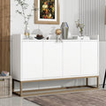 Buffet gris clair en MDF et acier ideal pour un quotidien simplifie