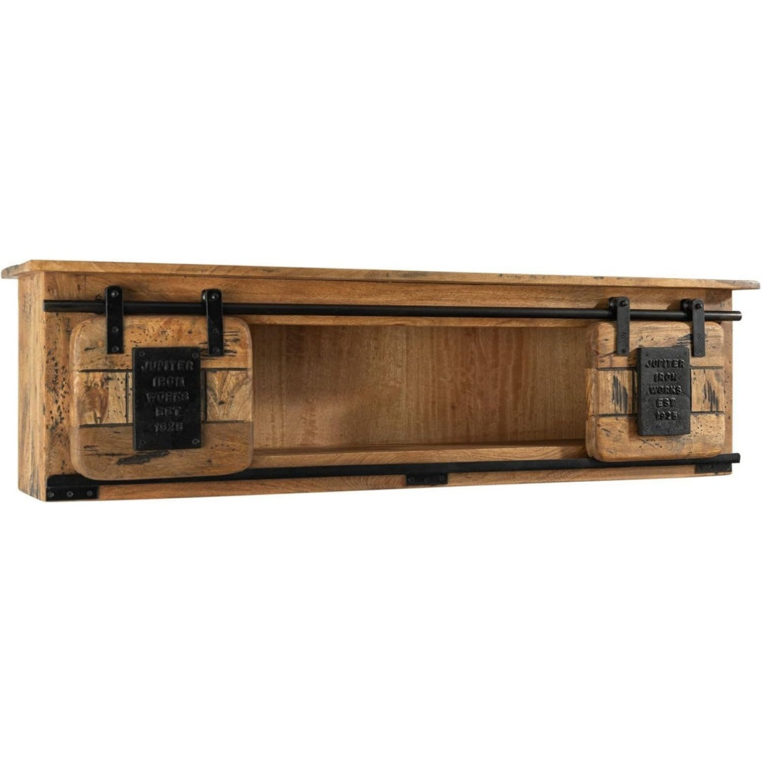 etagere elegante style industriel en bois massif