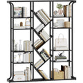 elegante bibliotheque gris en acier 24 x 156 x 180 cm