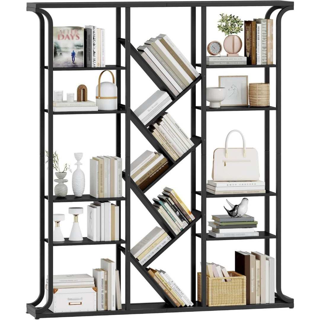 elegante bibliotheque gris en acier 24 x 156 x 180 cm