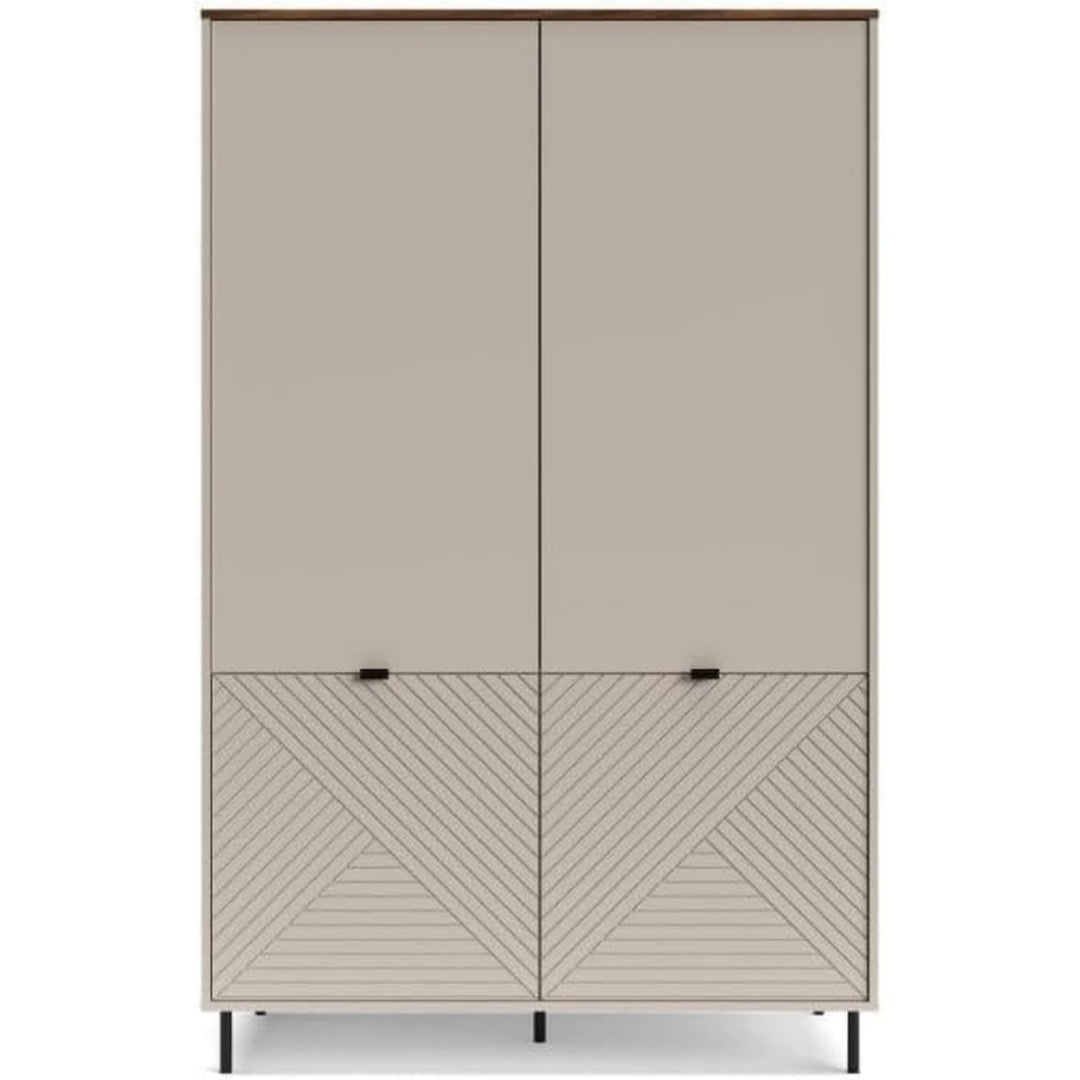 Armoire gris en chene et MDF de qualite