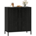 Bahut noir en bois, rangement pour chambre