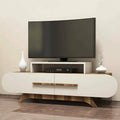 Meuble TV de rangement gris clair