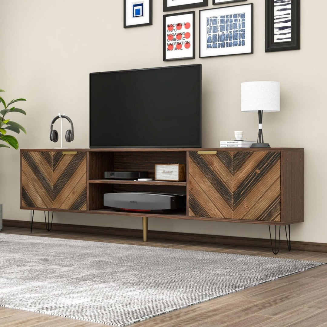 Gris clair meuble TV de rangement en bois massif