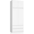 Armoire avec 2 tiroirs gris clair