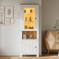 Vitrine gris, contemporain, rangement interieur optimise