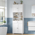 Colonne haute gris clair a 4 portes 1 tiroir, design moderne