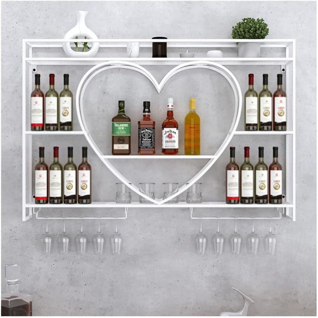 Robuste, range bouteilles gris en verre 47.2 x 5.9 x 31.5 cm