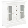 Meuble cachet vintage commode gris clair en bois