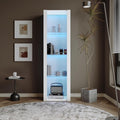 Vitrine d'exposition rose 3 etageres de rangement, bois ingenierie style contemporain