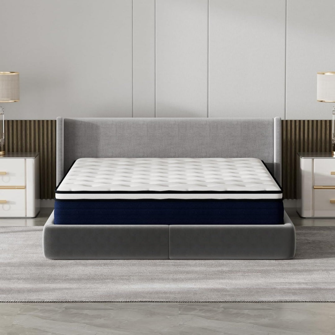 Sommier tapissier rangement Grise moderne