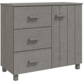 Buffet lumineux marron a portes coulissantes