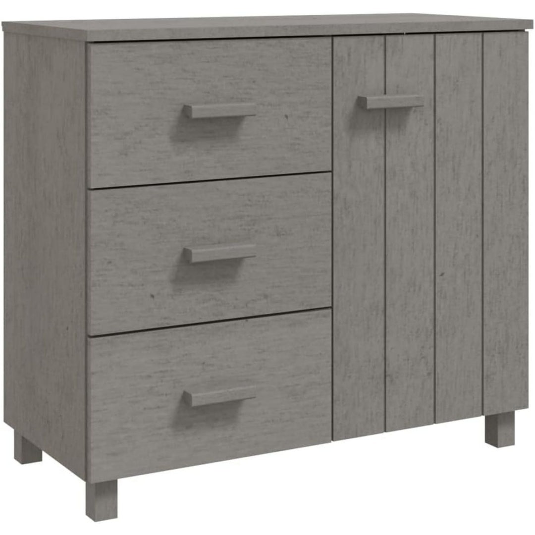 Buffet lumineux marron a portes coulissantes