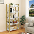 Bibliotheque industrielle en metal et verre