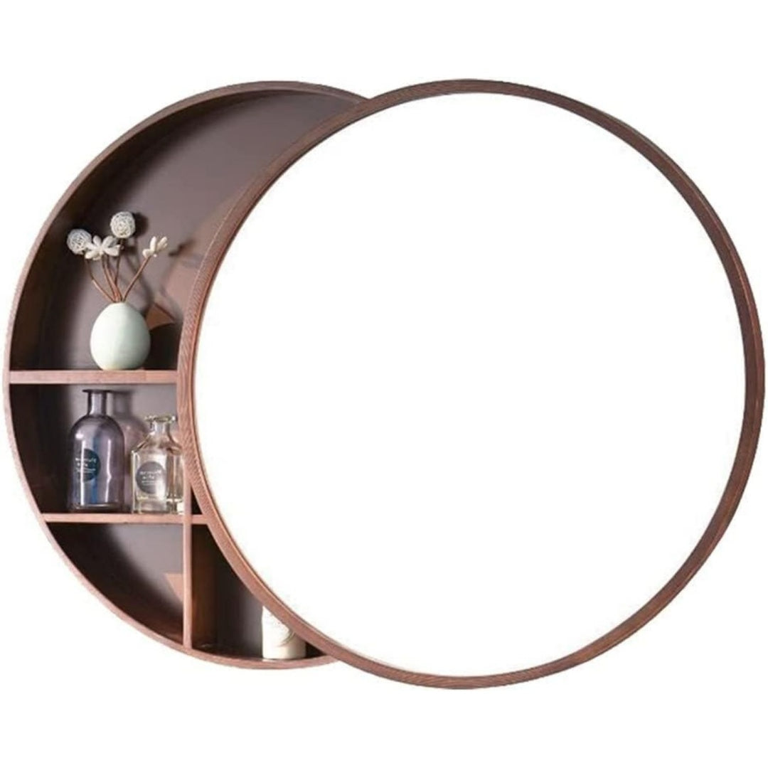 Astuce rangement pour bureau, miroir armoire rose en bois
